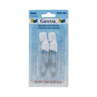 Булавки английские с безопасным замком 4 шт., 5.5 см белый   