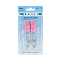 Булавки английские с безопасным замком 4 шт., 5.5 см розовый   