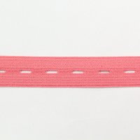 Тесьма эластичная перфорированная 2 см полиэстр 76%, латекс 24% коралловый   