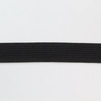 Тесьма эластичная продержечная (резинка бельевая) 1.5 см полиэстр 76%, латекс 24% чёрный   