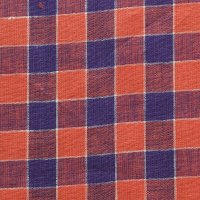 Сорочечная  150 см клетка 2 х 2 см, лён 100%, 125 г/м&sup2; красный, синий  клетка 