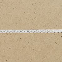 Кружево  0.6 см хлопок 100% белый   