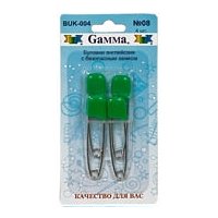 Булавки английские с безопасным замком 4 шт. зелёный   